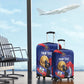 Personalized Haiti Football Champions Luggage Cover National Pride Gold Trophy