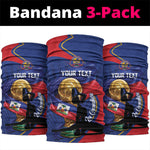 Personalized Haiti Football Champions Neck Gaiter National Pride Gold Trophy