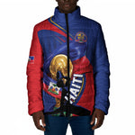 Personalized Haiti Football Champions Padded Jacket National Pride Gold Trophy