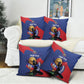 Personalized Haiti Football Champions Pillow Cover National Pride Gold Trophy