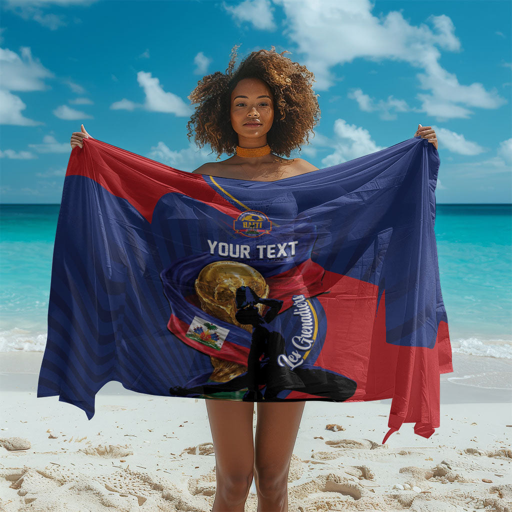 Personalized Haiti Football Champions Sarong National Pride Gold Trophy