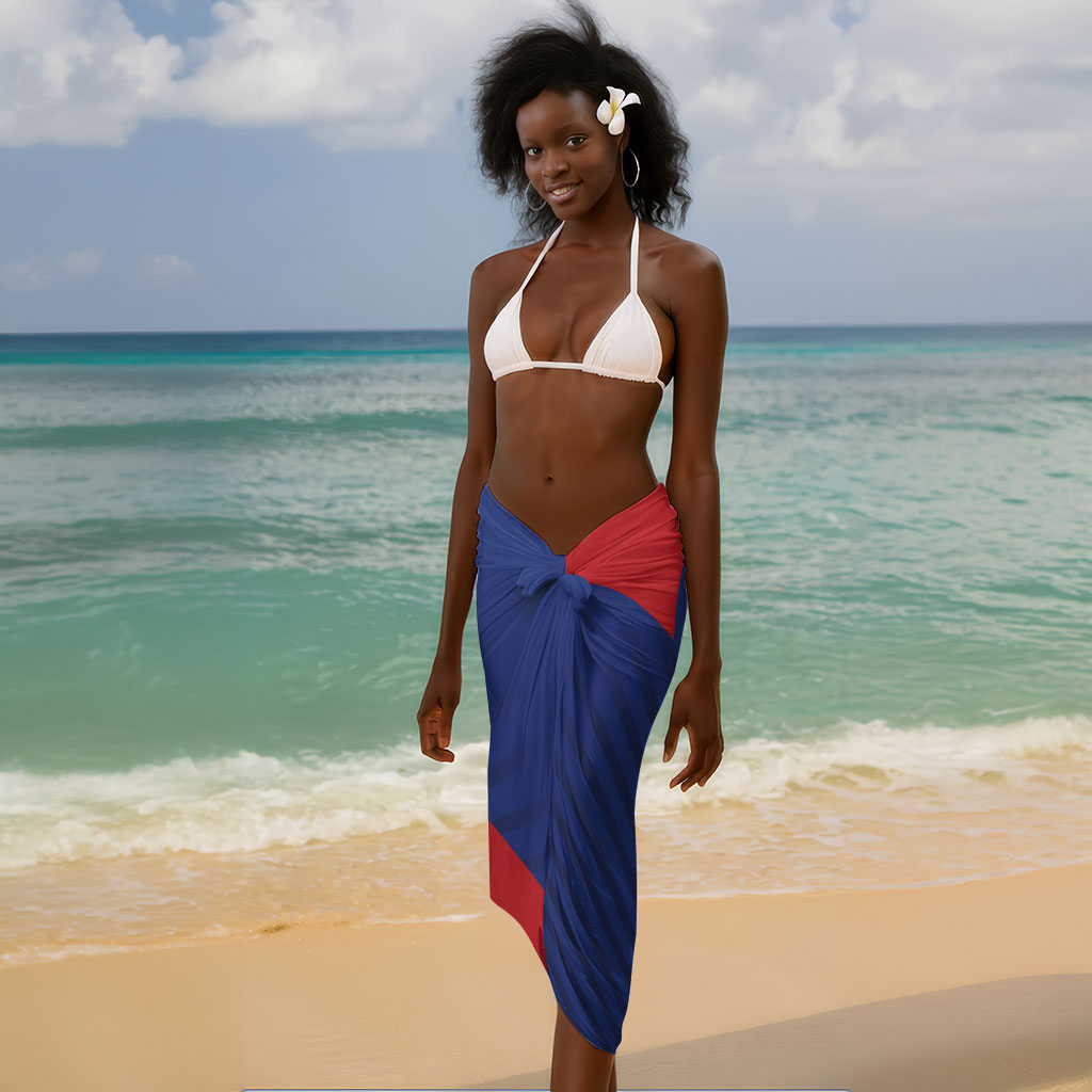 Personalized Haiti Football Champions Sarong National Pride Gold Trophy