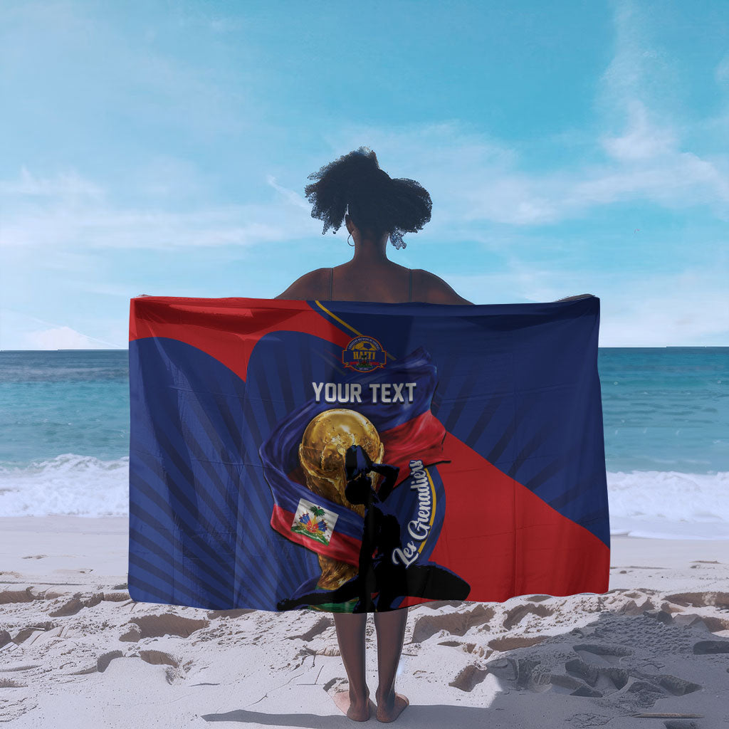 Personalized Haiti Football Champions Sarong National Pride Gold Trophy