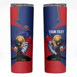 Personalized Haiti Football Champions Skinny Tumbler National Pride Gold Trophy