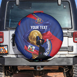 Personalized Haiti Football Champions Spare Tire Cover National Pride Gold Trophy