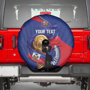 Personalized Haiti Football Champions Spare Tire Cover National Pride Gold Trophy