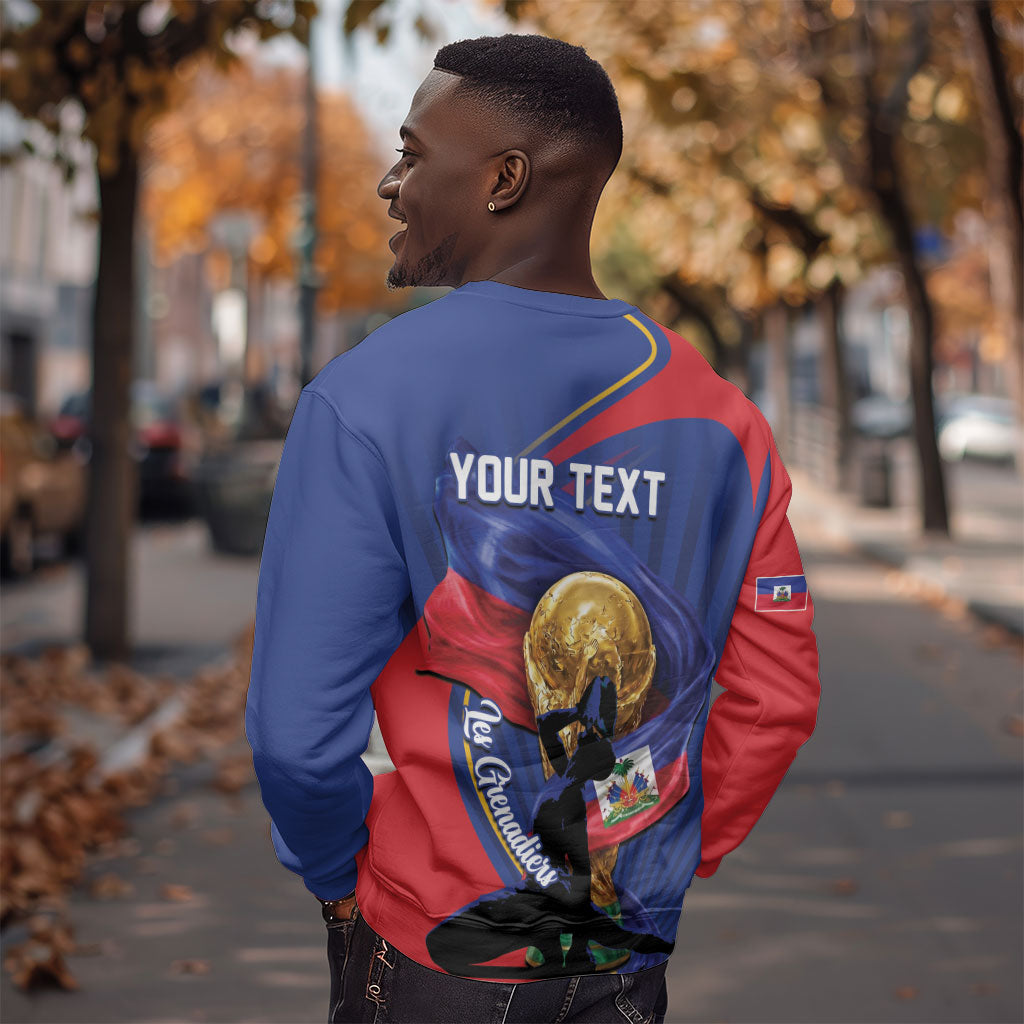Personalized Haiti Football Champions Sweatshirt National Pride Gold Trophy