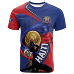 Personalized Haiti Football Champions T shirt National Pride Gold Trophy