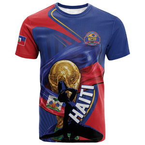 Personalized Haiti Football Champions T shirt National Pride Gold Trophy