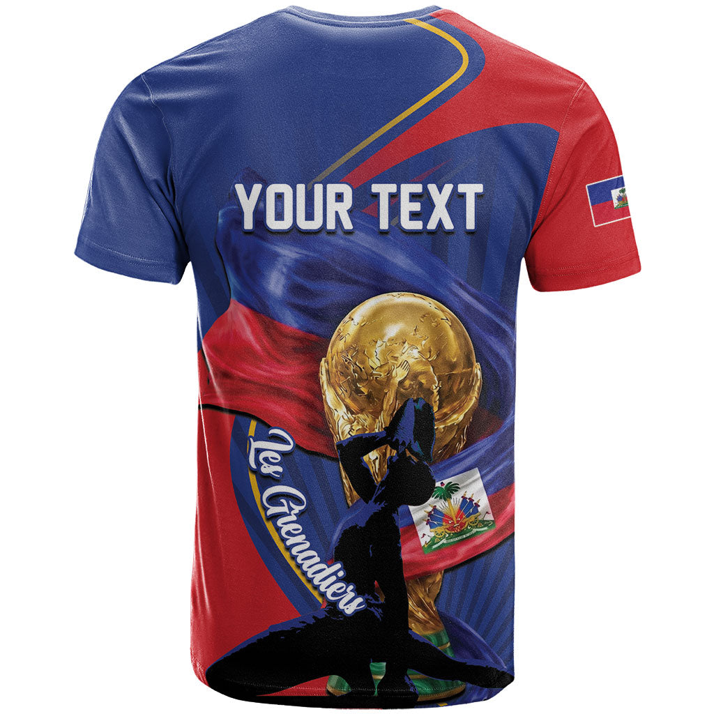 Personalized Haiti Football Champions T shirt National Pride Gold Trophy