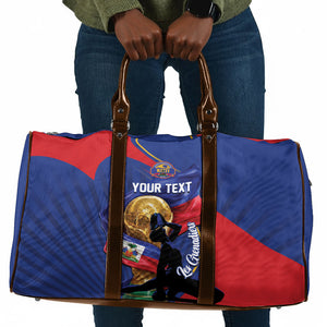 Personalized Haiti Football Champions Travel Bag National Pride Gold Trophy