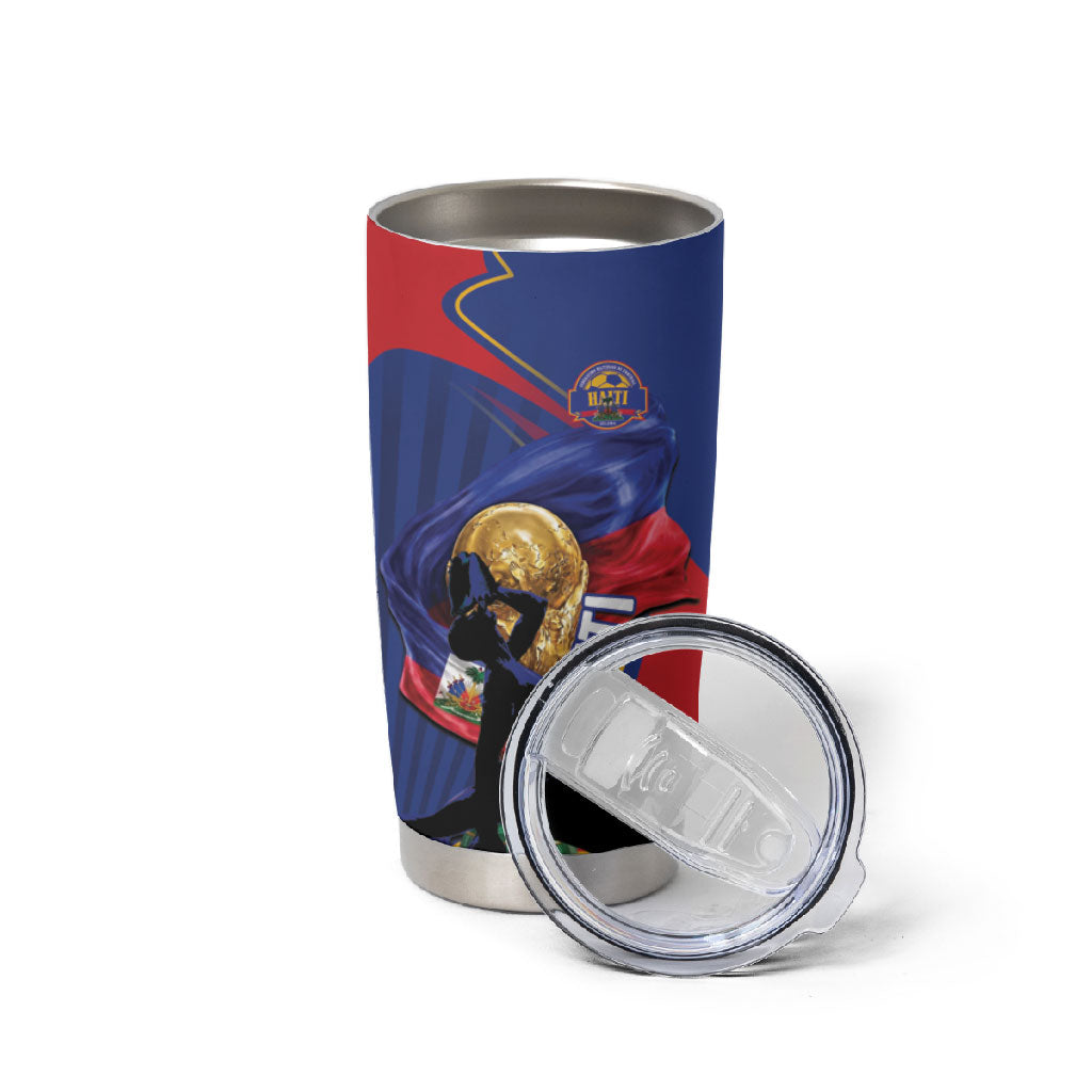 Personalized Haiti Football Champions Tumbler Cup National Pride Gold Trophy