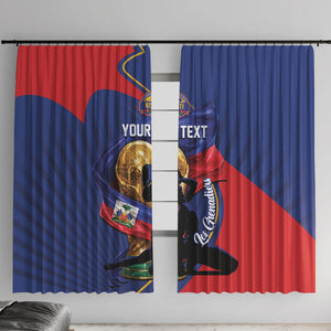 Personalized Haiti Football Champions Window Curtain National Pride Gold Trophy
