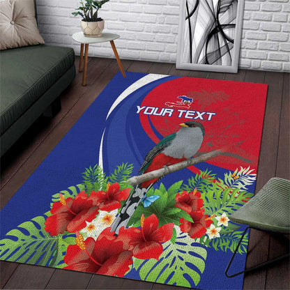 Personalized Afro-Haitians Area Rug Hispaniolan Trogon Sporty Style - African Pride