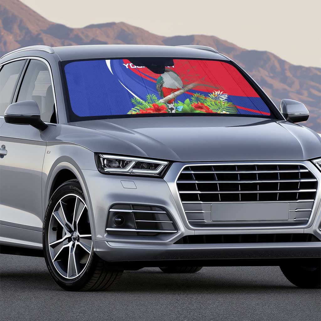 Personalized Afro-Haitians Auto Sun Shade Hispaniolan Trogon Sporty Style