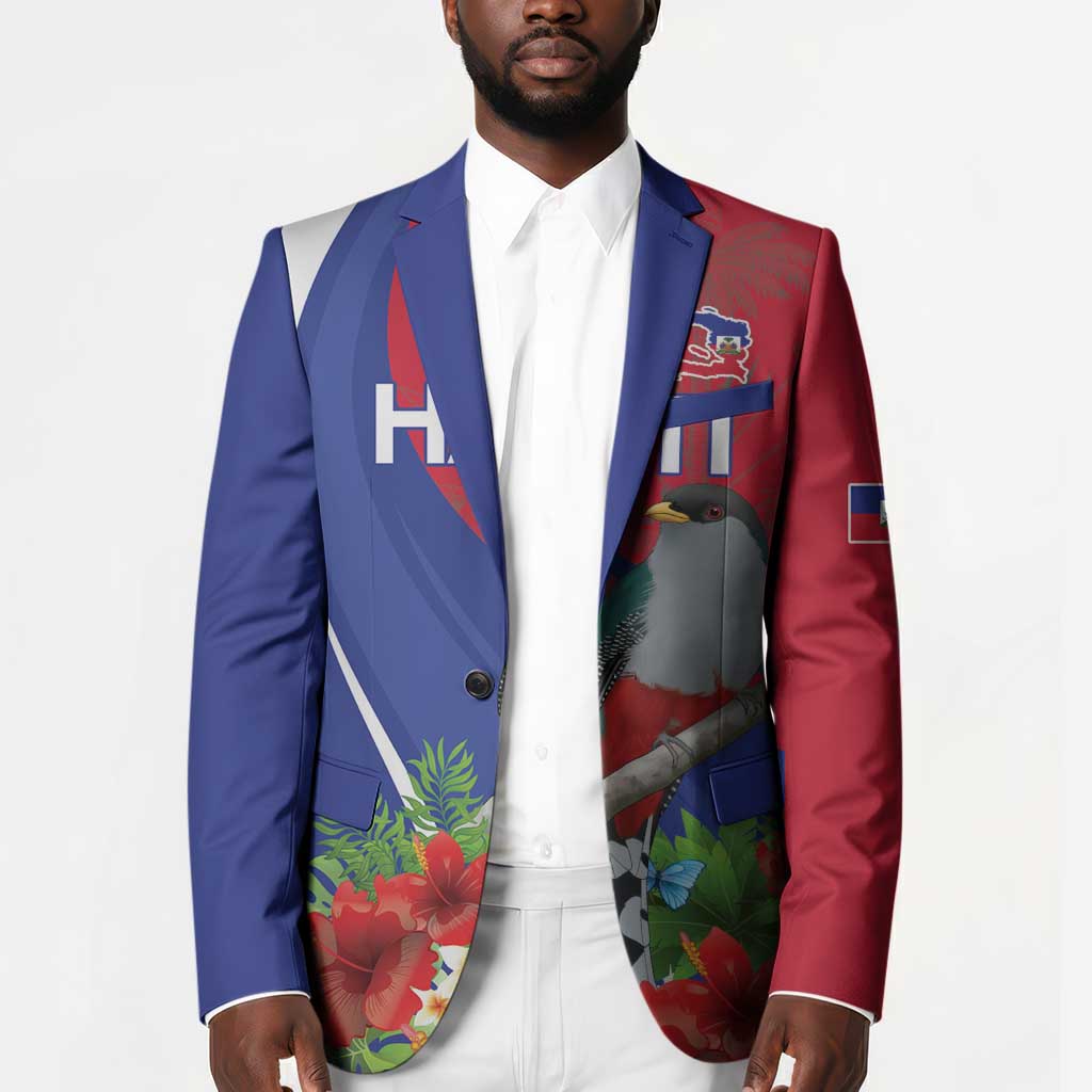 Personalized Afro-Haitians Blazer Hispaniolan Trogon Sporty Style