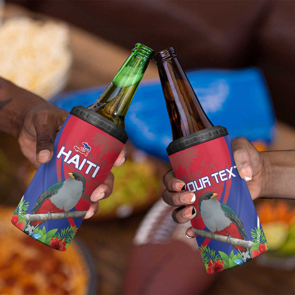 Personalized Afro-Haitians 4 in 1 Can Cooler Tumbler Hispaniolan Trogon Sporty Style - African Pride