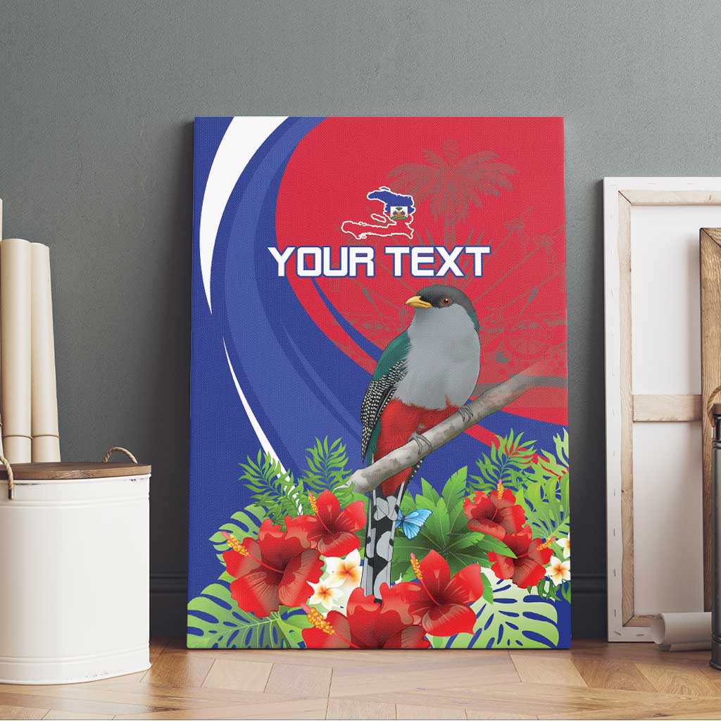 Personalized Afro-Haitians Canvas Wall Art Hispaniolan Trogon Sporty Style - African Pride
