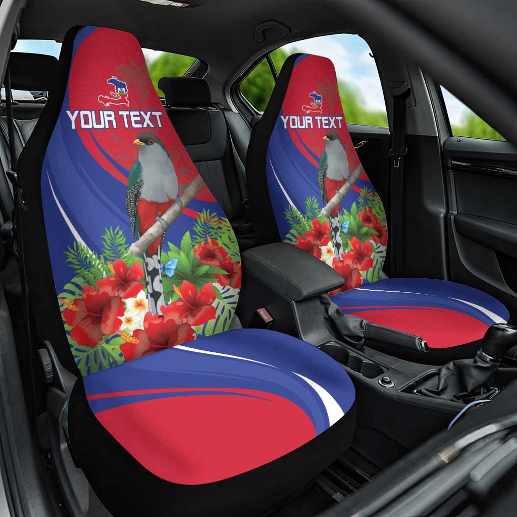 Personalized Afro-Haitians Car Seat Cover Hispaniolan Trogon Sporty Style - African Pride