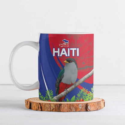 Personalized Afro-Haitians Ceramic Mug Hispaniolan Trogon Sporty Style