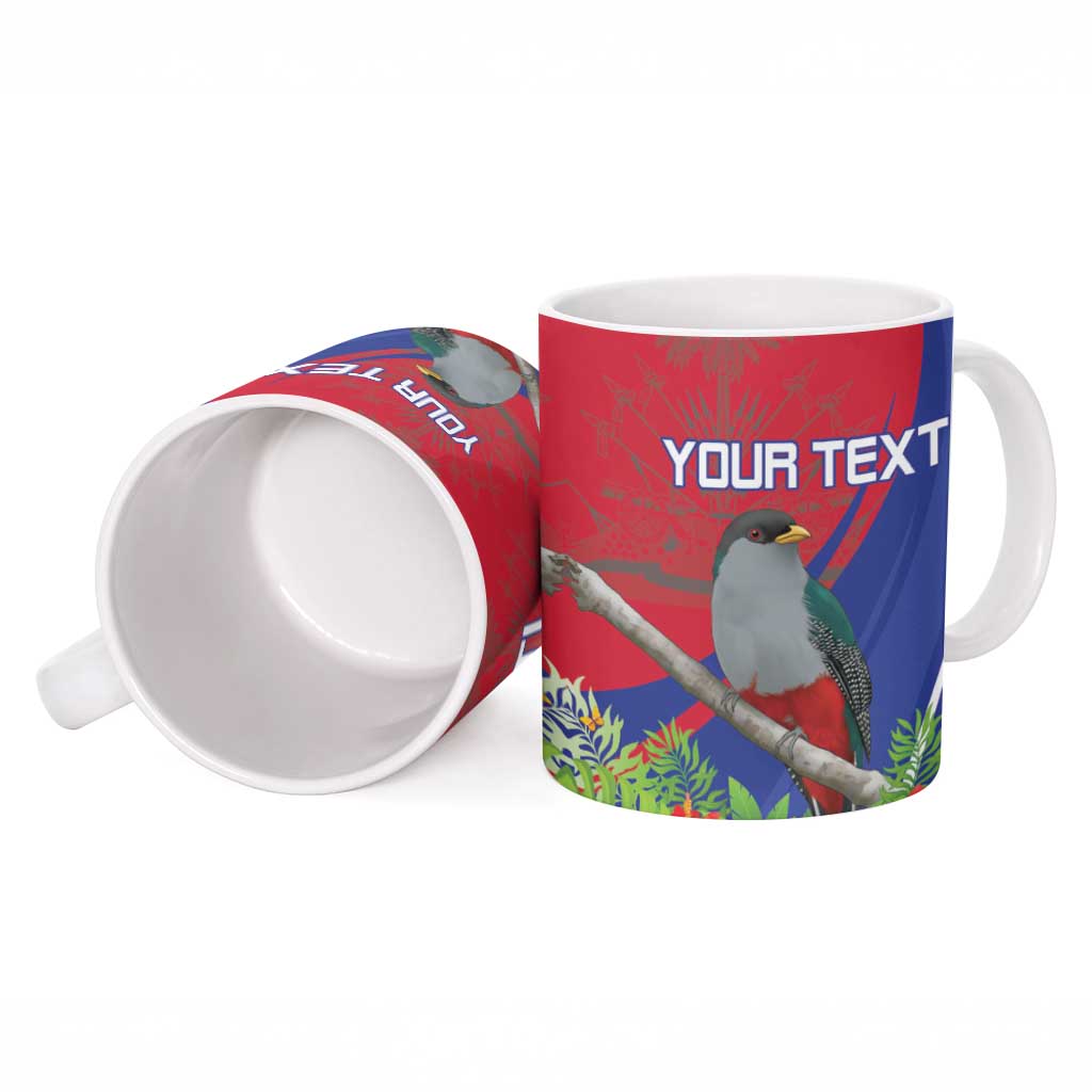 Personalized Afro-Haitians Ceramic Mug Hispaniolan Trogon Sporty Style