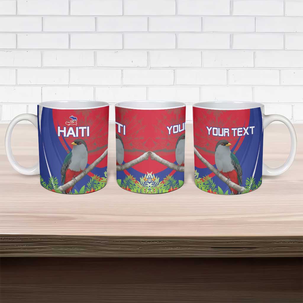 Personalized Afro-Haitians Ceramic Mug Hispaniolan Trogon Sporty Style
