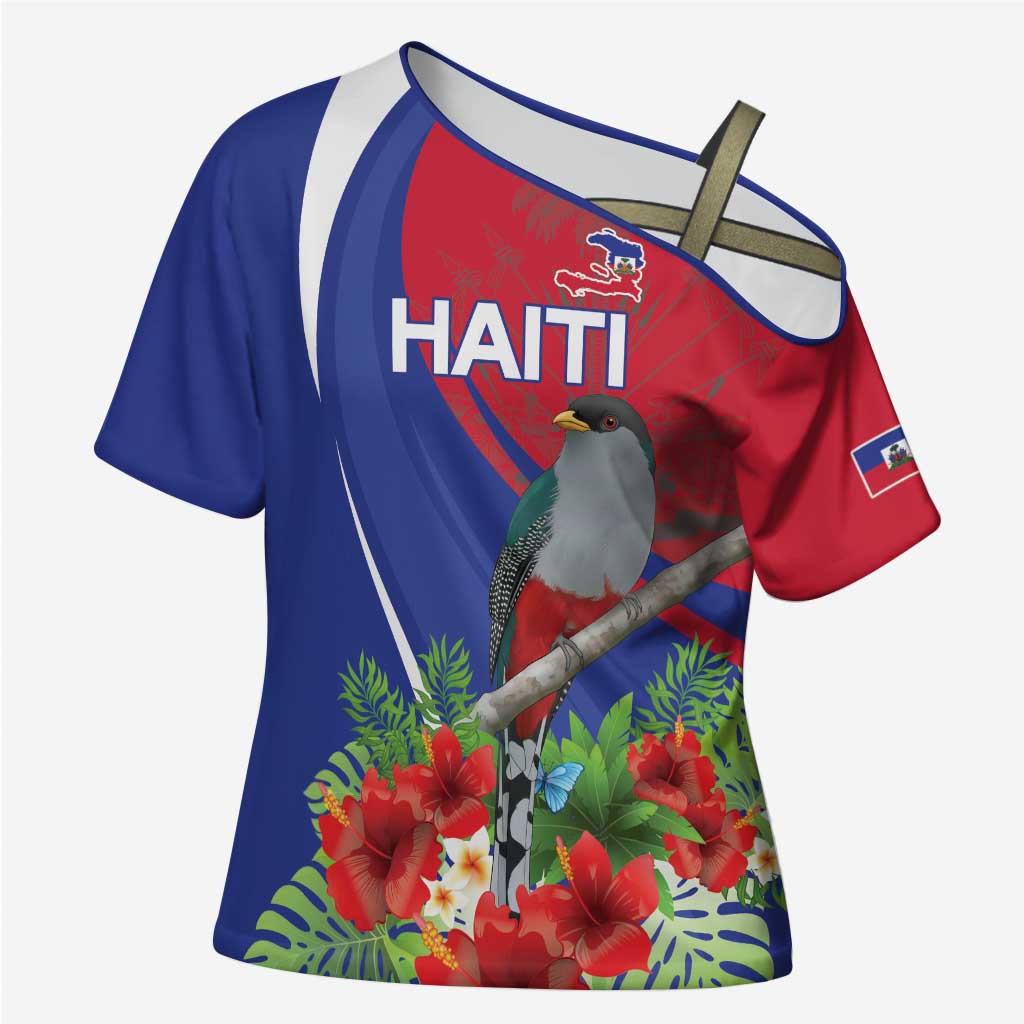 Personalized Afro-Haitians Cross Shoulder Shirt Hispaniolan Trogon Sporty Style