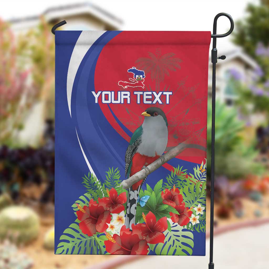 Personalized Afro-Haitians Garden Flag Hispaniolan Trogon Sporty Style - African Pride