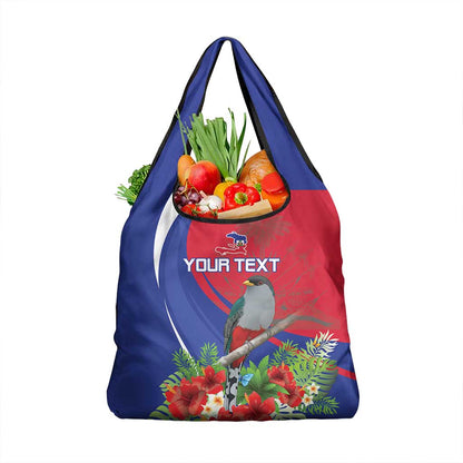 Personalized Afro-Haitians Grocery Bag Hispaniolan Trogon Sporty Style - African Pride