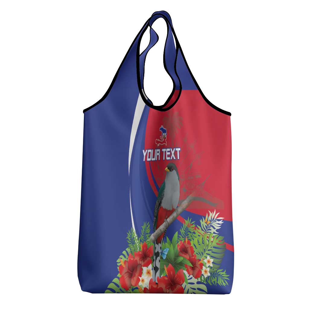 Personalized Afro-Haitians Grocery Bag Hispaniolan Trogon Sporty Style - African Pride