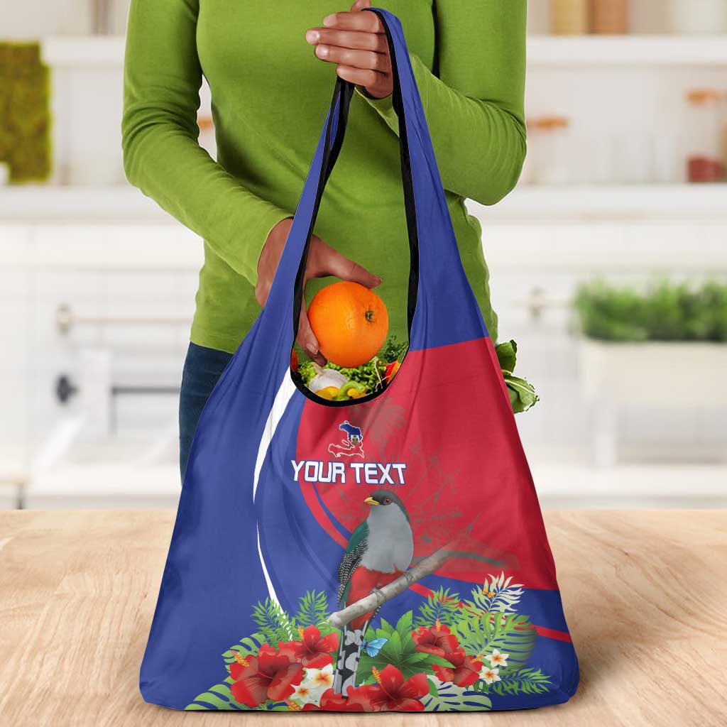 Personalized Afro-Haitians Grocery Bag Hispaniolan Trogon Sporty Style - African Pride