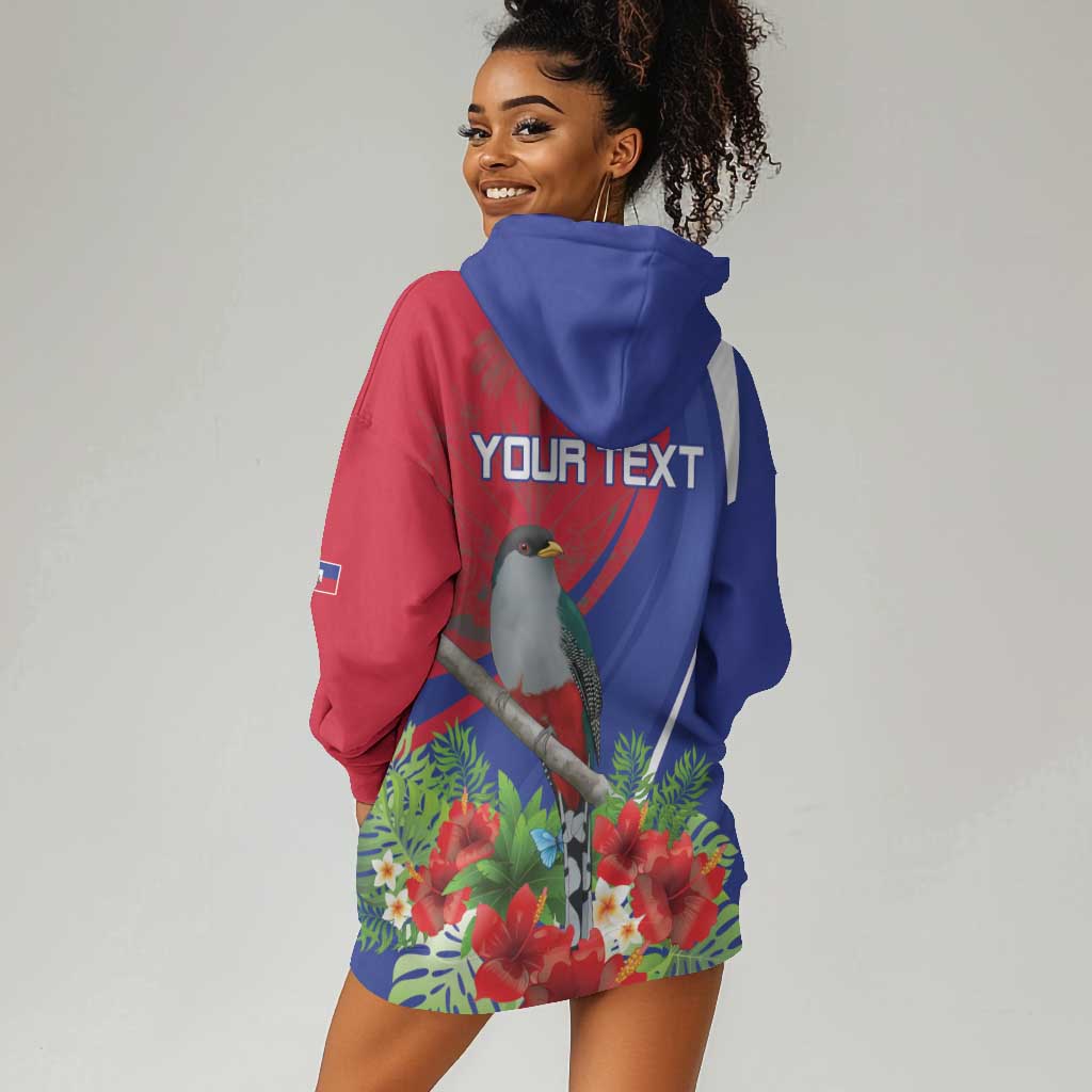Personalized Afro-Haitians Hoodie Dress Hispaniolan Trogon Sporty Style - African Pride