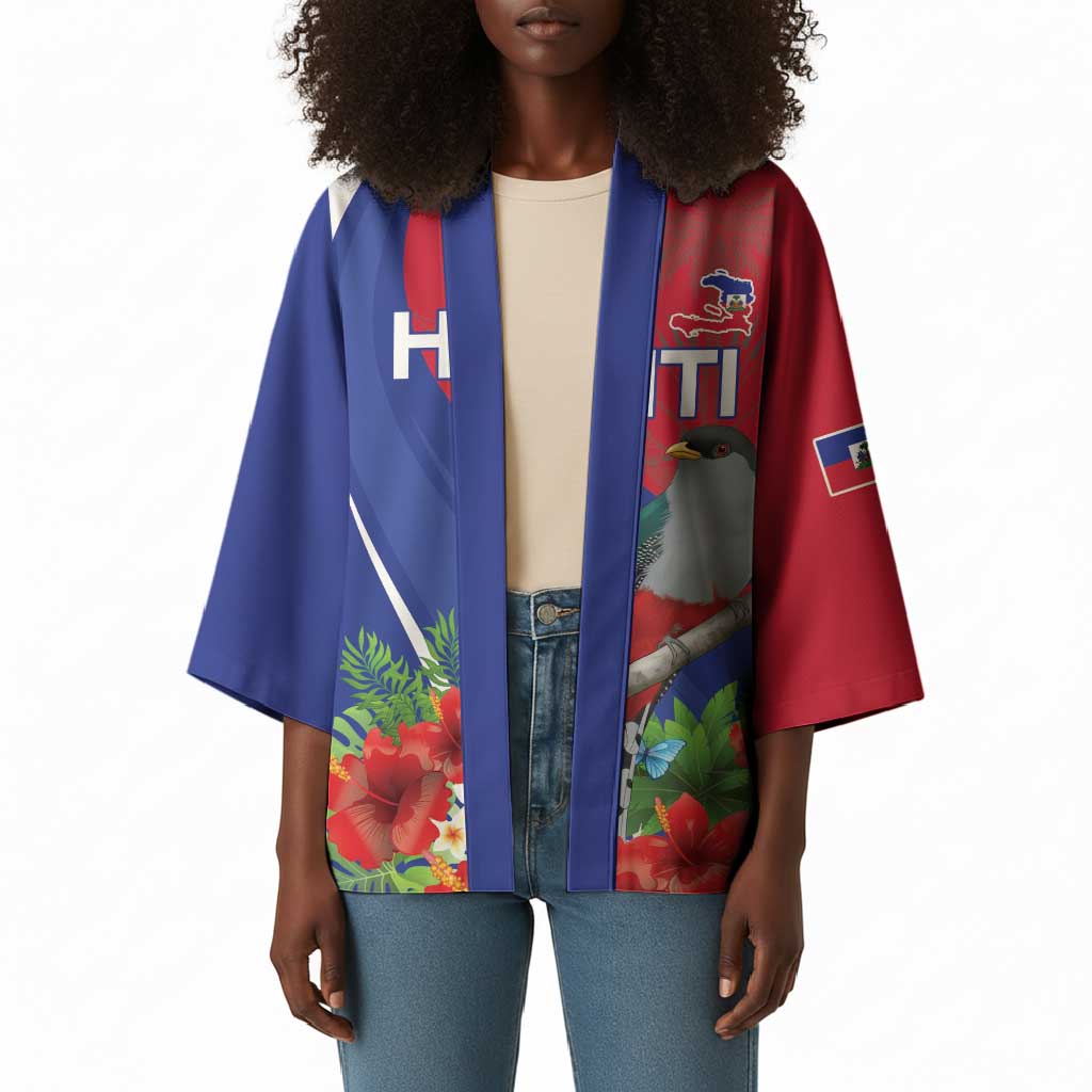 Personalized Afro-Haitians Kimono Hispaniolan Trogon Sporty Style
