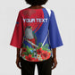 Personalized Afro-Haitians Kimono Sleeve Blouse Hispaniolan Trogon Sporty Style