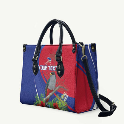 Personalized Afro-Haitians Leather Bag Hispaniolan Trogon Sporty Style