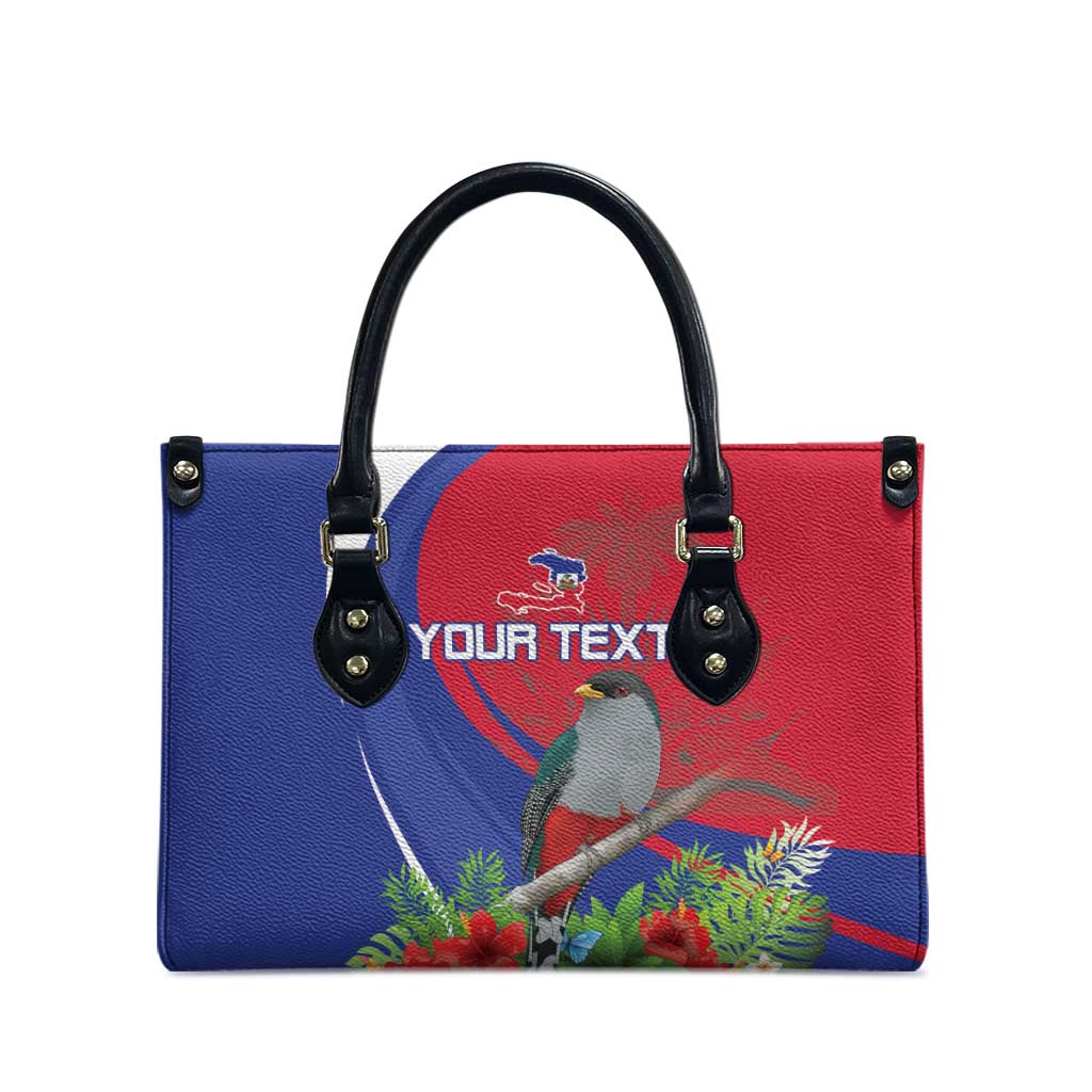 Personalized Afro-Haitians Leather Bag Hispaniolan Trogon Sporty Style