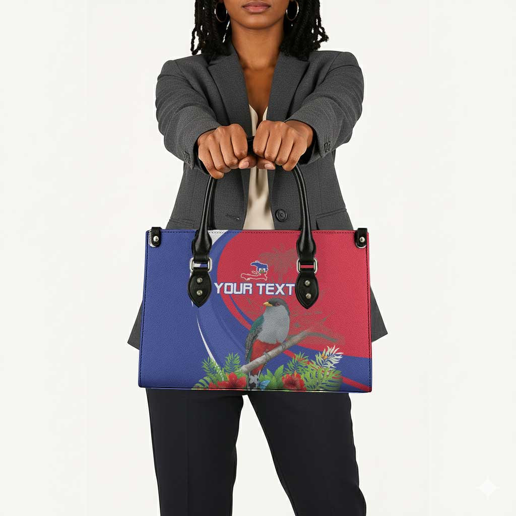 Personalized Afro-Haitians Leather Bag Hispaniolan Trogon Sporty Style