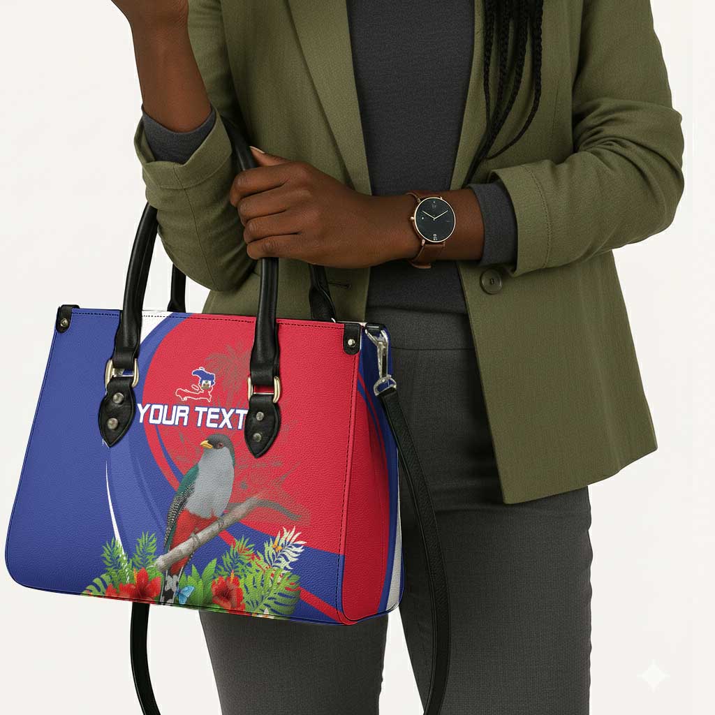 Personalized Afro-Haitians Leather Bag Hispaniolan Trogon Sporty Style