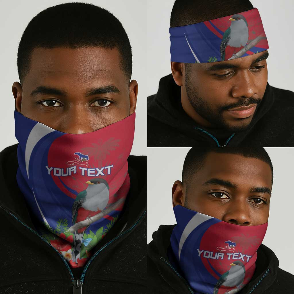 Personalized Afro-Haitians Neck Gaiter Hispaniolan Trogon Sporty Style - African Pride