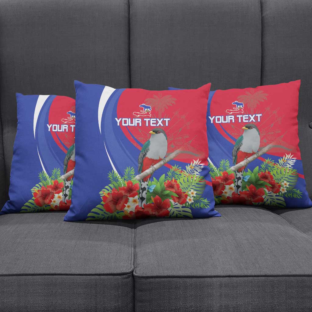 Personalized Afro-Haitians Pillow Cover Hispaniolan Trogon Sporty Style