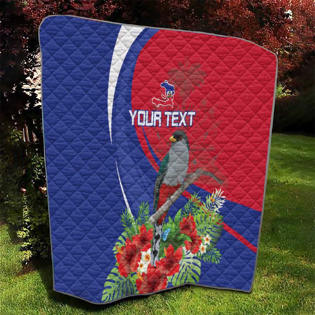 Personalized Afro-Haitians Quilt Hispaniolan Trogon Sporty Style - African Pride