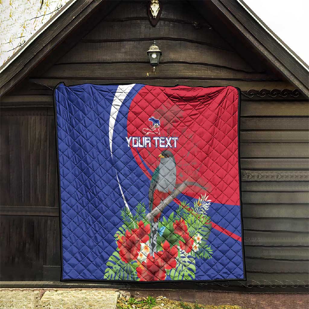 Personalized Afro-Haitians Quilt Hispaniolan Trogon Sporty Style - African Pride