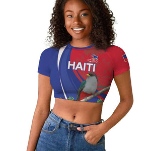 Personalized Afro-Haitians Raglan Cropped T shirt Hispaniolan Trogon Sporty Style LT18
