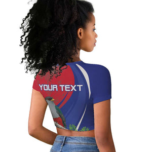 Personalized Afro-Haitians Raglan Cropped T shirt Hispaniolan Trogon Sporty Style LT18