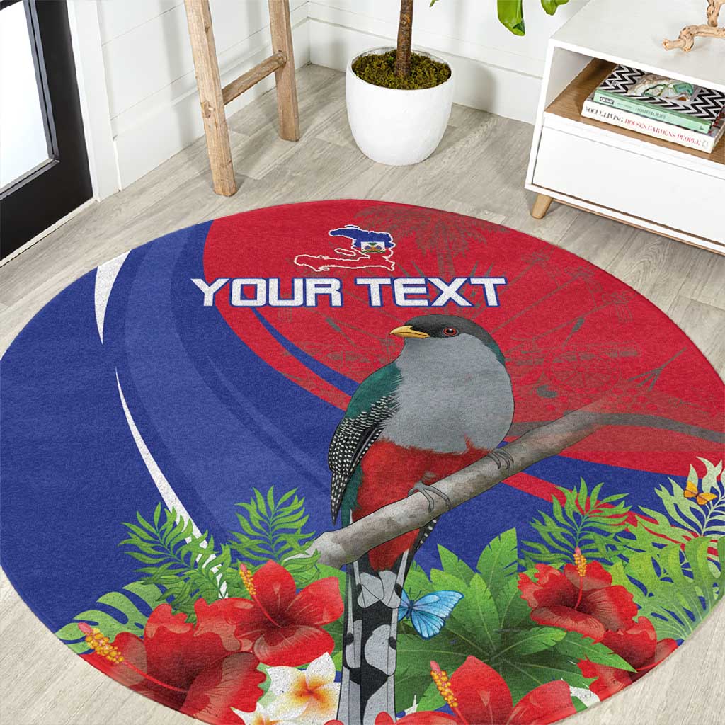Personalized Afro-Haitians Round Carpet Hispaniolan Trogon Sporty Style - African Pride