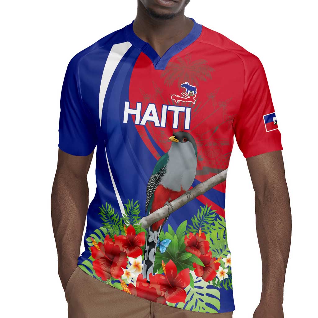 Personalized Afro-Haitians Rugby Jersey Hispaniolan Trogon Sporty Style LT18