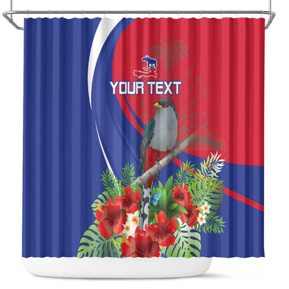 Personalized Afro-Haitians Shower Curtain Hispaniolan Trogon Sporty Style - African Pride