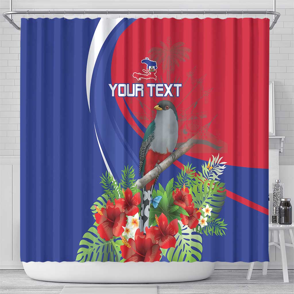 Personalized Afro-Haitians Shower Curtain Hispaniolan Trogon Sporty Style - African Pride