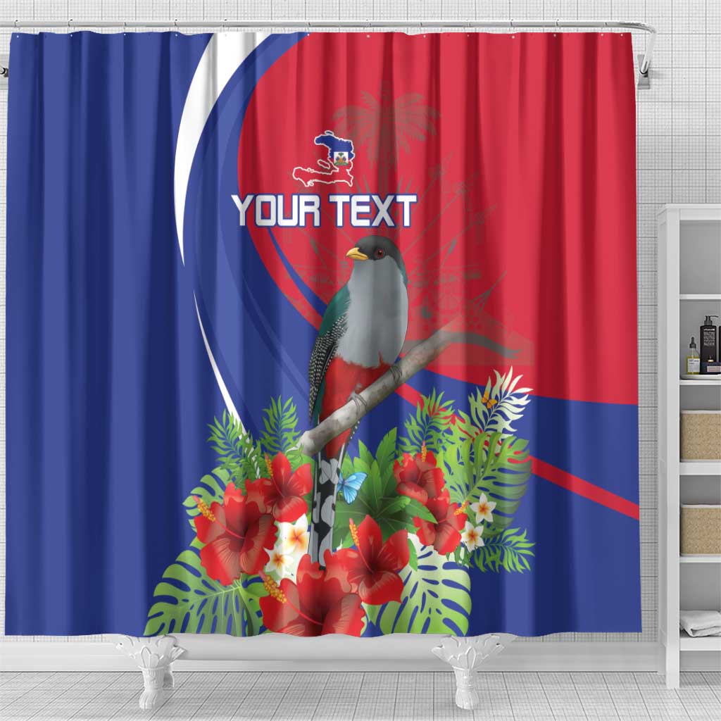 Personalized Afro-Haitians Shower Curtain Hispaniolan Trogon Sporty Style - African Pride