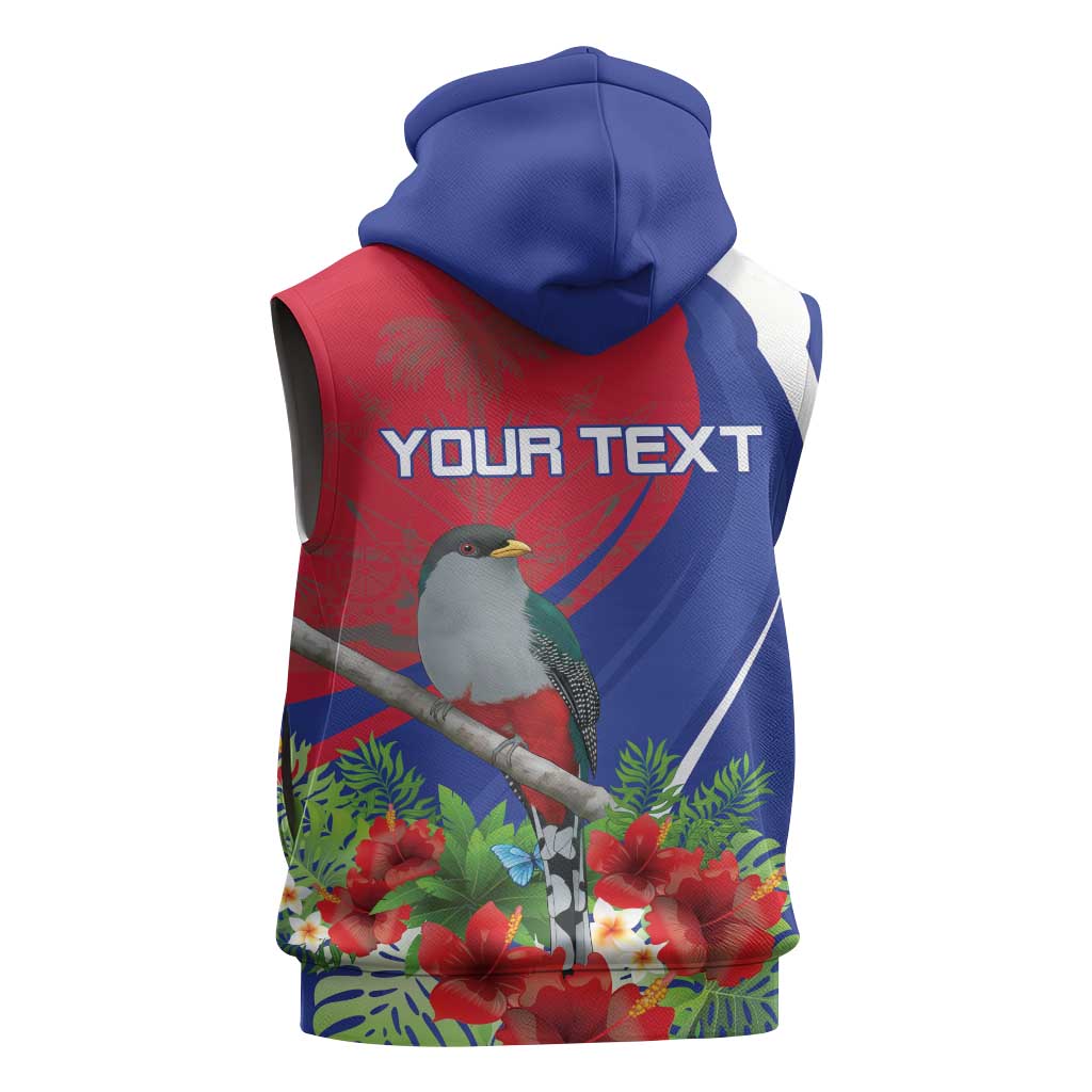Personalized Afro-Haitians Sleeveless Hoodie Hispaniolan Trogon Sporty Style - African Pride